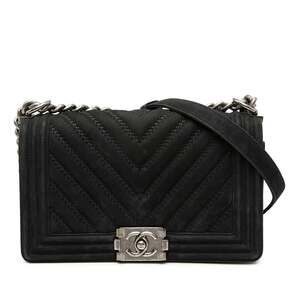Chanel Boy Flap Bag Chevron Nubuck Old #246585C32B